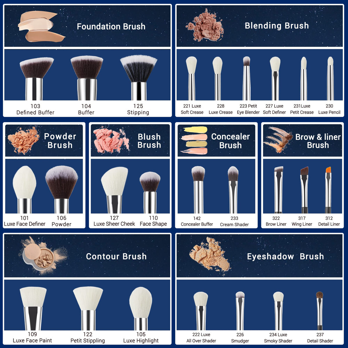 Jessup foundation brush for seamless base application and flawless coverage.
