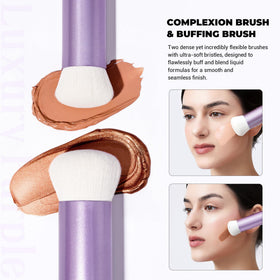 Jessup blush brush creates a natural, even flush on the cheeks.
