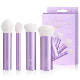 Jessup 4pc Essential Face Brush Set foundation brush delivers a smooth, streak-free base.