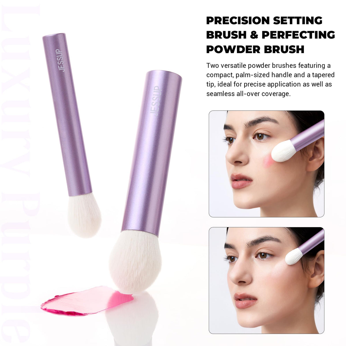Jessup highlighter brush enables precise placement for radiant glow.