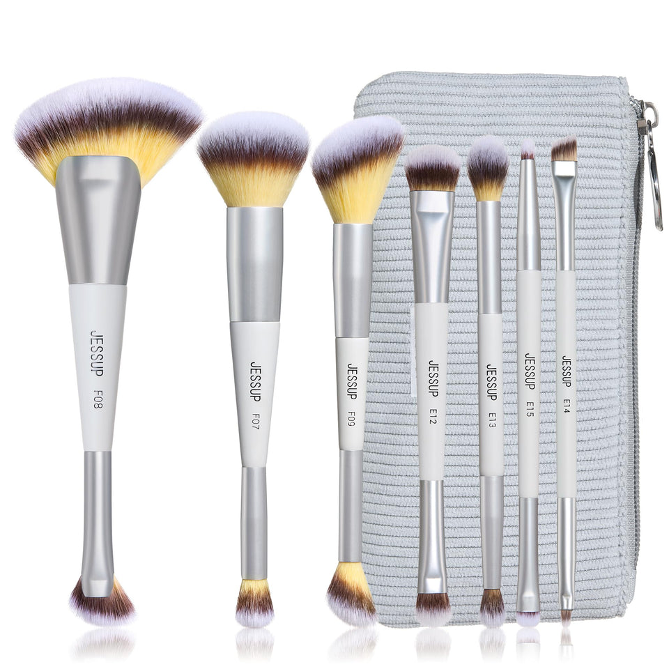 Jessup 7pc dual-ended brushes for versatile on-the-go application.