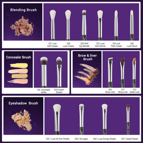 Jessup bristle close-up shows soft, dense fibers for smooth powder and cream application