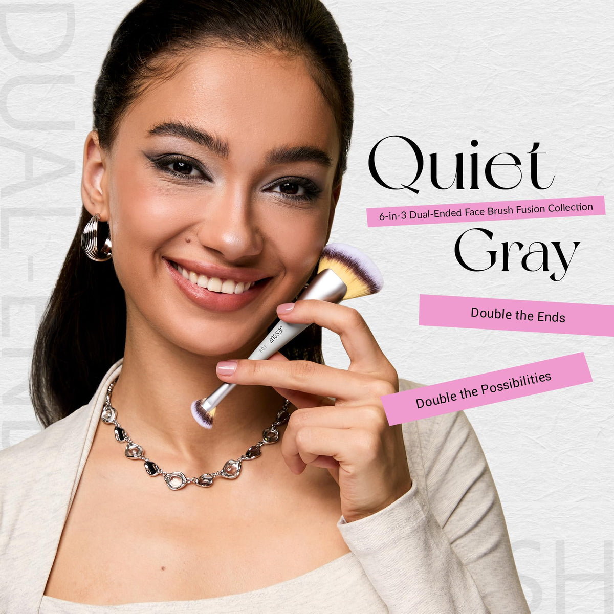 Jessup dual-ended contour brush for precise cheek and nose sculpting
