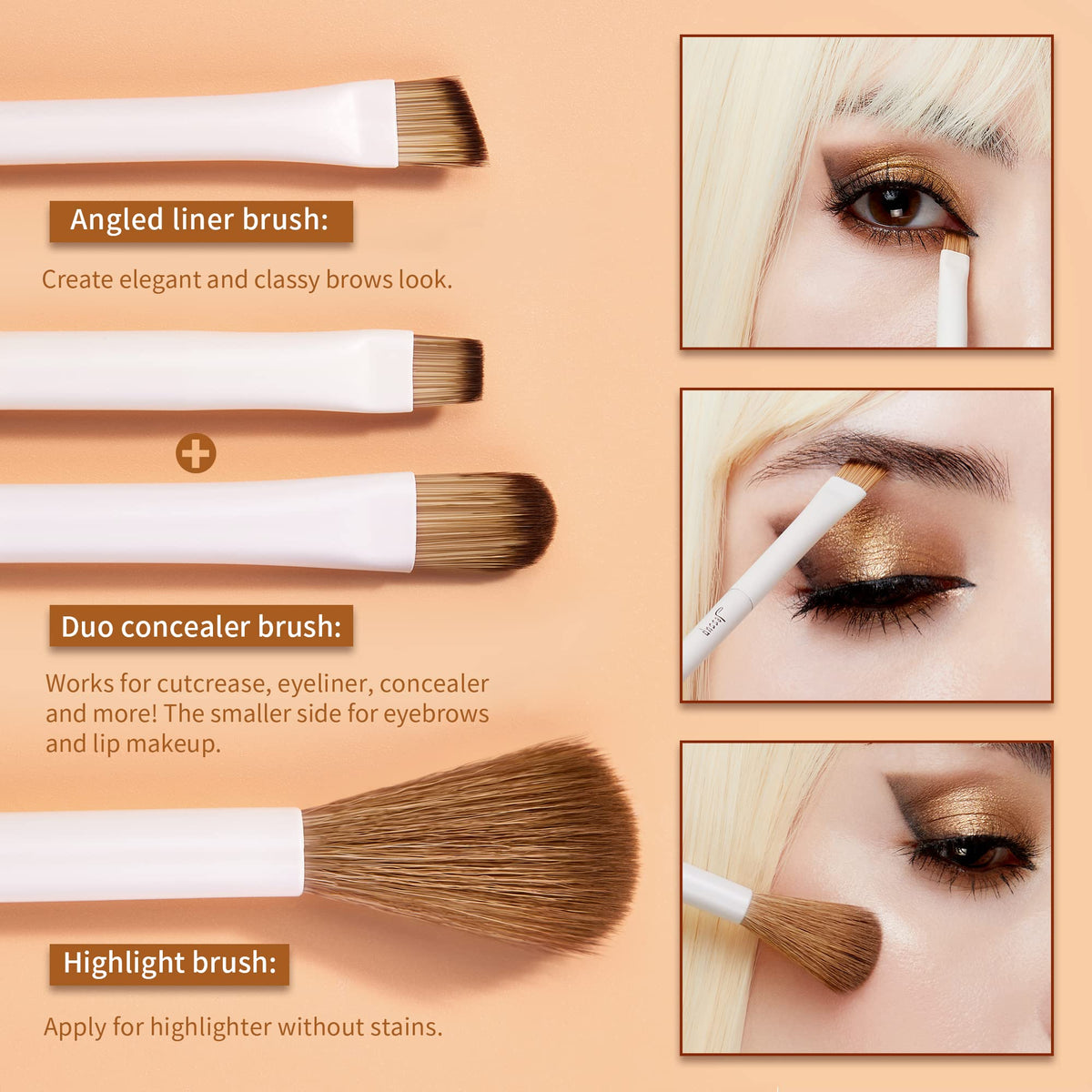 Jessup duo concealer brush blends and fades edges.