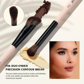 Jessup duo-ended eyeshadow and blending brush for precise application and seamless blends.