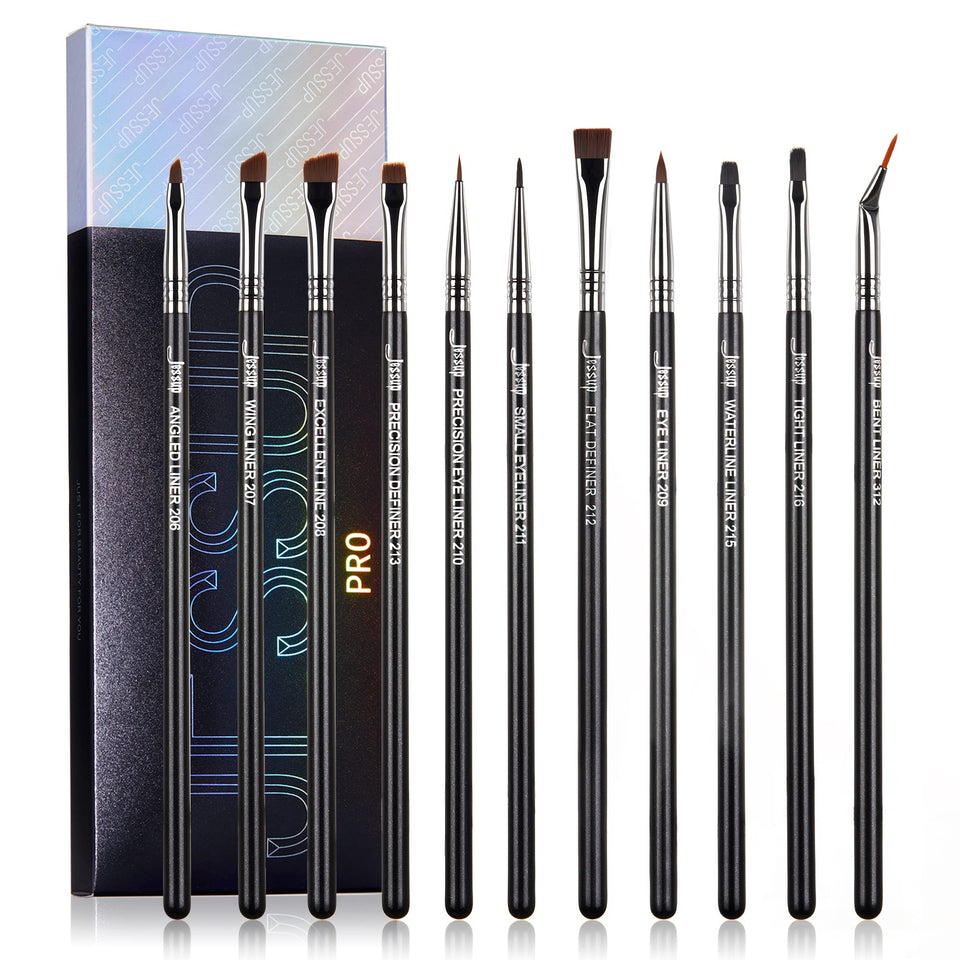 Jessup Eyeliner Brush Set tapered tip for precise winged liner