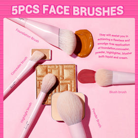 Jessup foundation and concealer brush detail for smooth, streak-free application.