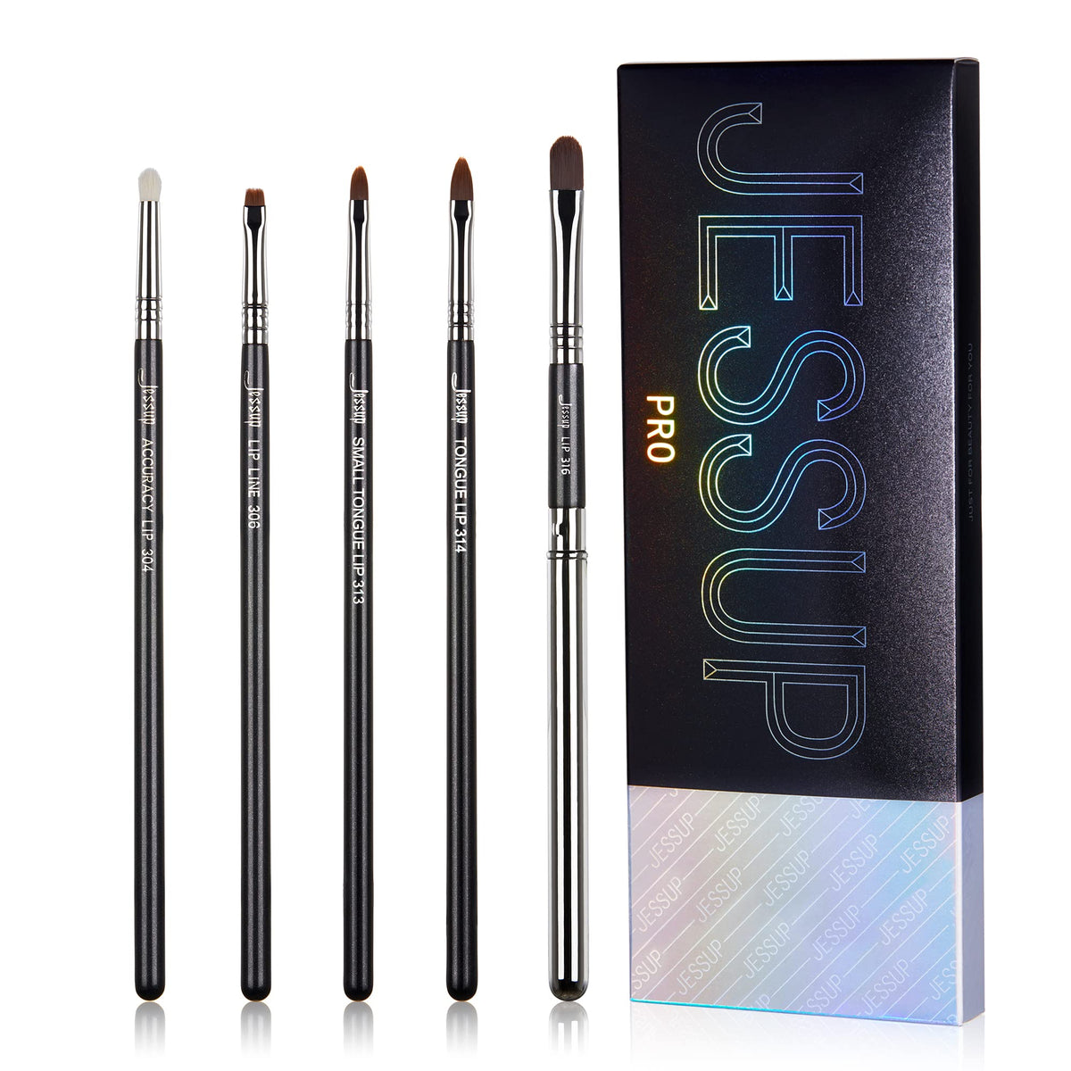 Jessup Lip Brush Set precision lip brush for clean edges and precise application.