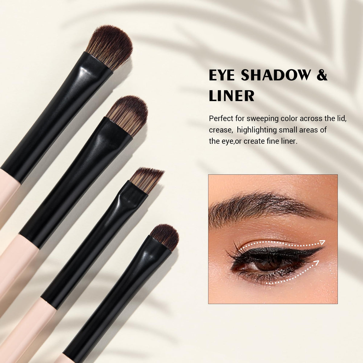 Jessup travel-friendly eye brush set with protective tubes for on-the-go touch-ups.