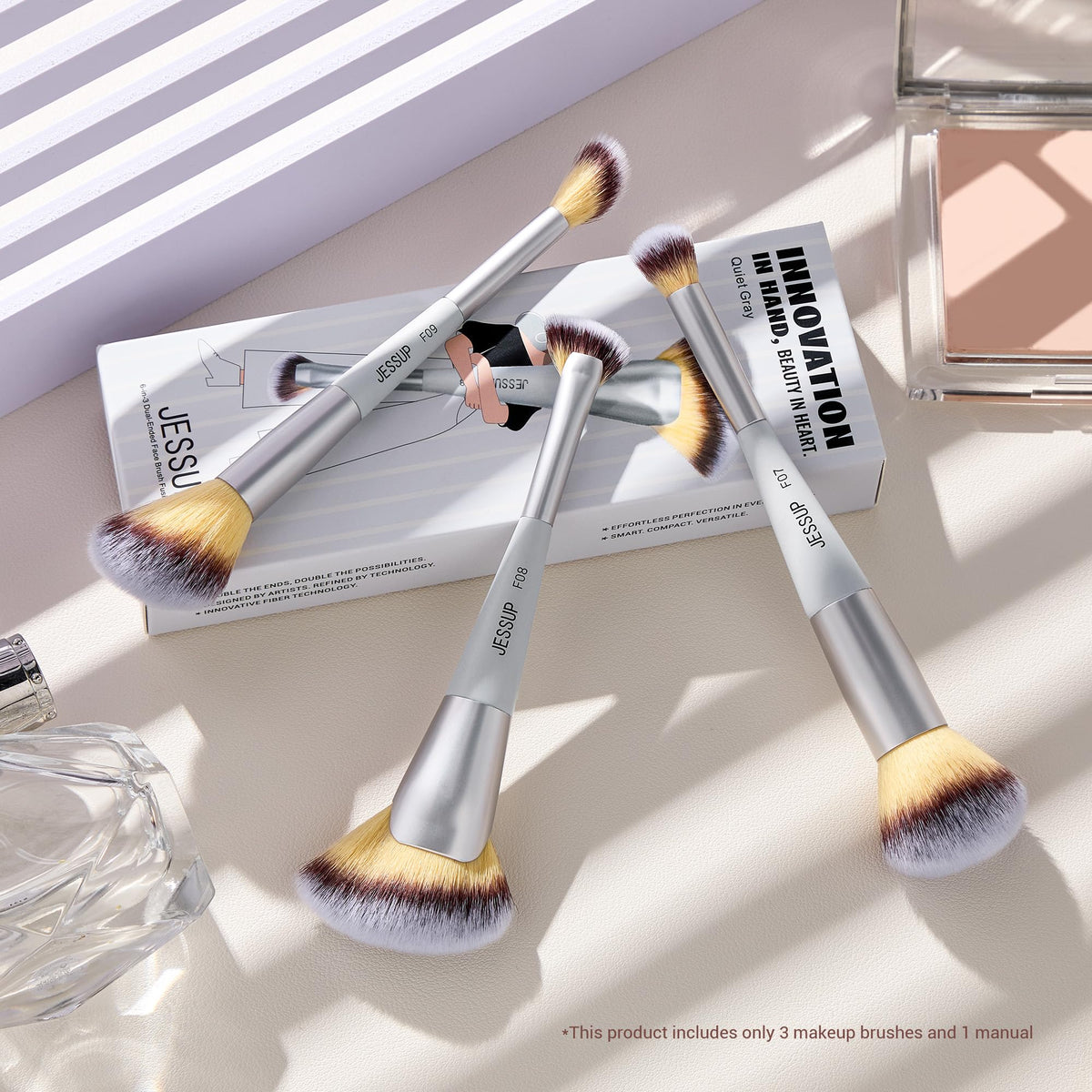 Jessup compact travel-ready brush set for quick touch-ups anywhere