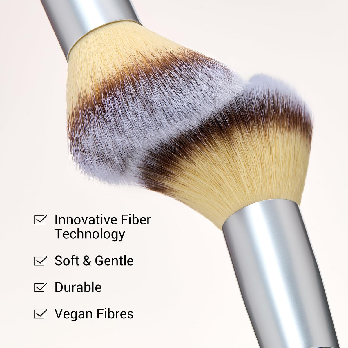 Jessup tricolor synthetic bristles closeup showing soft, dense fibers.