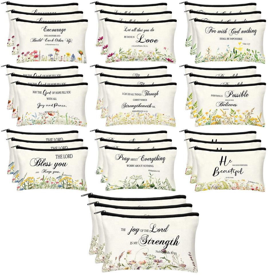 Jetec Bible verse pattern bag for daily devotion and storage