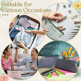Jetec Compact zipper makeup pouch, sturdy canvas bag for everyday reliability