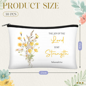 Jetec floral Bible verse bag with durable canvas material