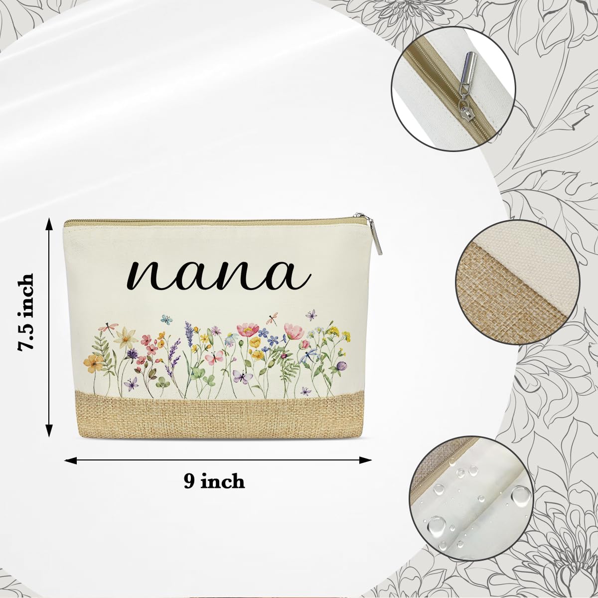 Jeteman Nana Gifts tote with reinforced durable handles.