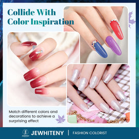 JEWHITENY 100 dual nail forms in 10 sizes for versatile extensions