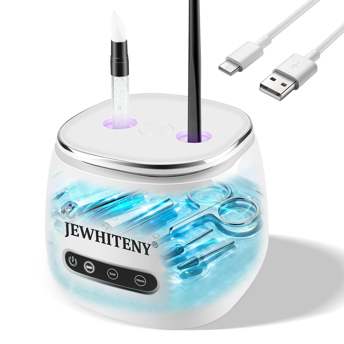 jewhiteny 2-in-1 cleaner inside-tank cleans drill bits and jewelry safely