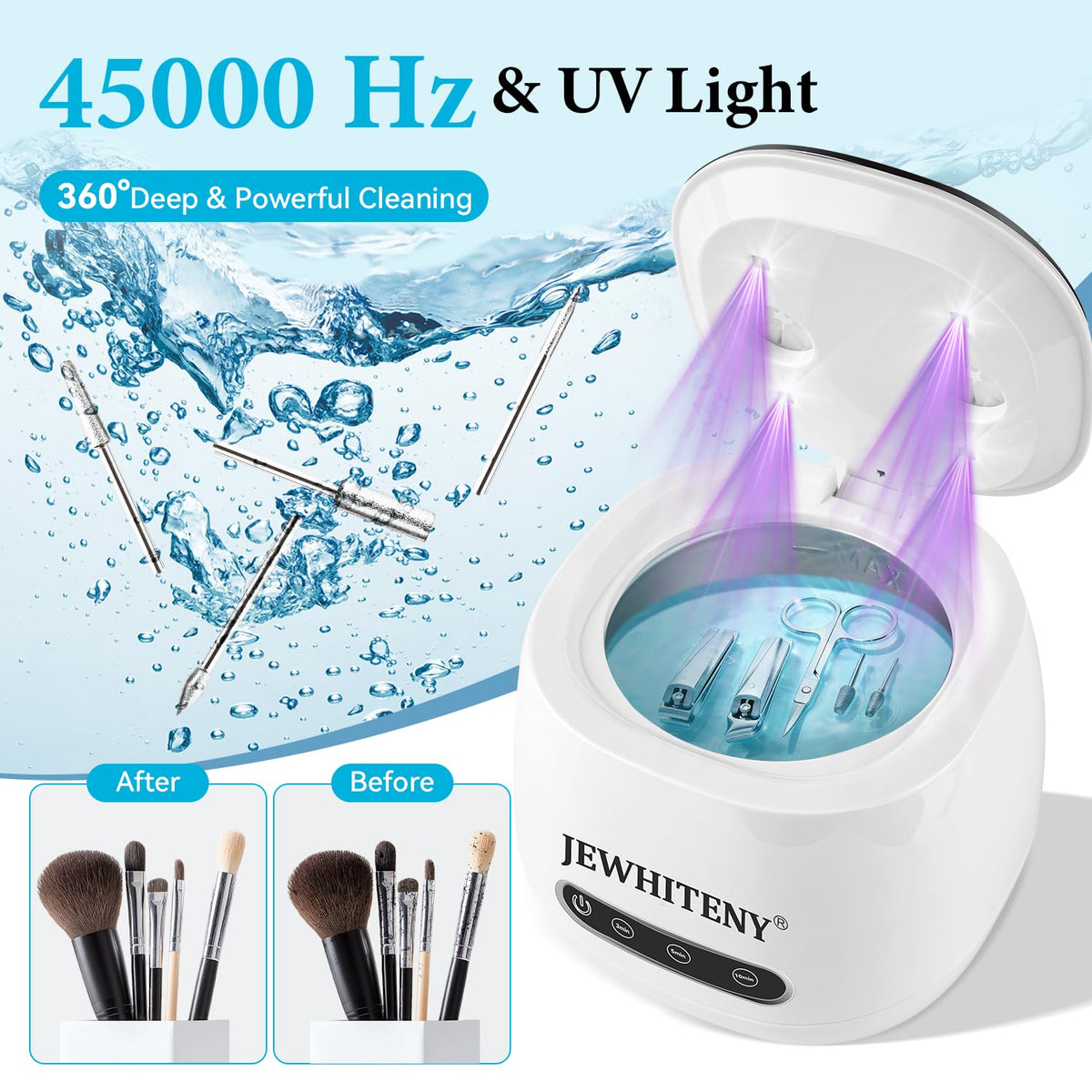 jewhiteny uv-blue-light-deep-clean penetrates grime on tools