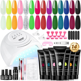 JEWHITENY 14-color poly gel kit contents for endless nail designs
