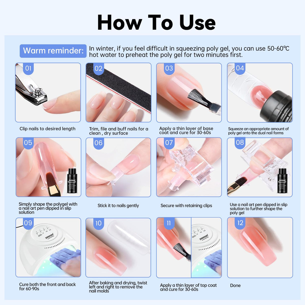 JEWHITENY gift-ready nail art kit for beauty enthusiasts
