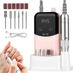 JEWHITENY nail drill visual display shows speed and charge for control