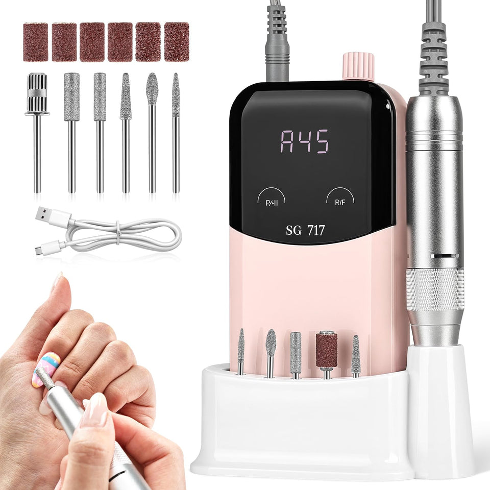 JEWHITENY nail drill visual display shows speed and charge for control