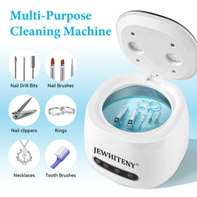 jewhiteny nail tool cleaner top-dual-holes fits long tools for versatile cleaning