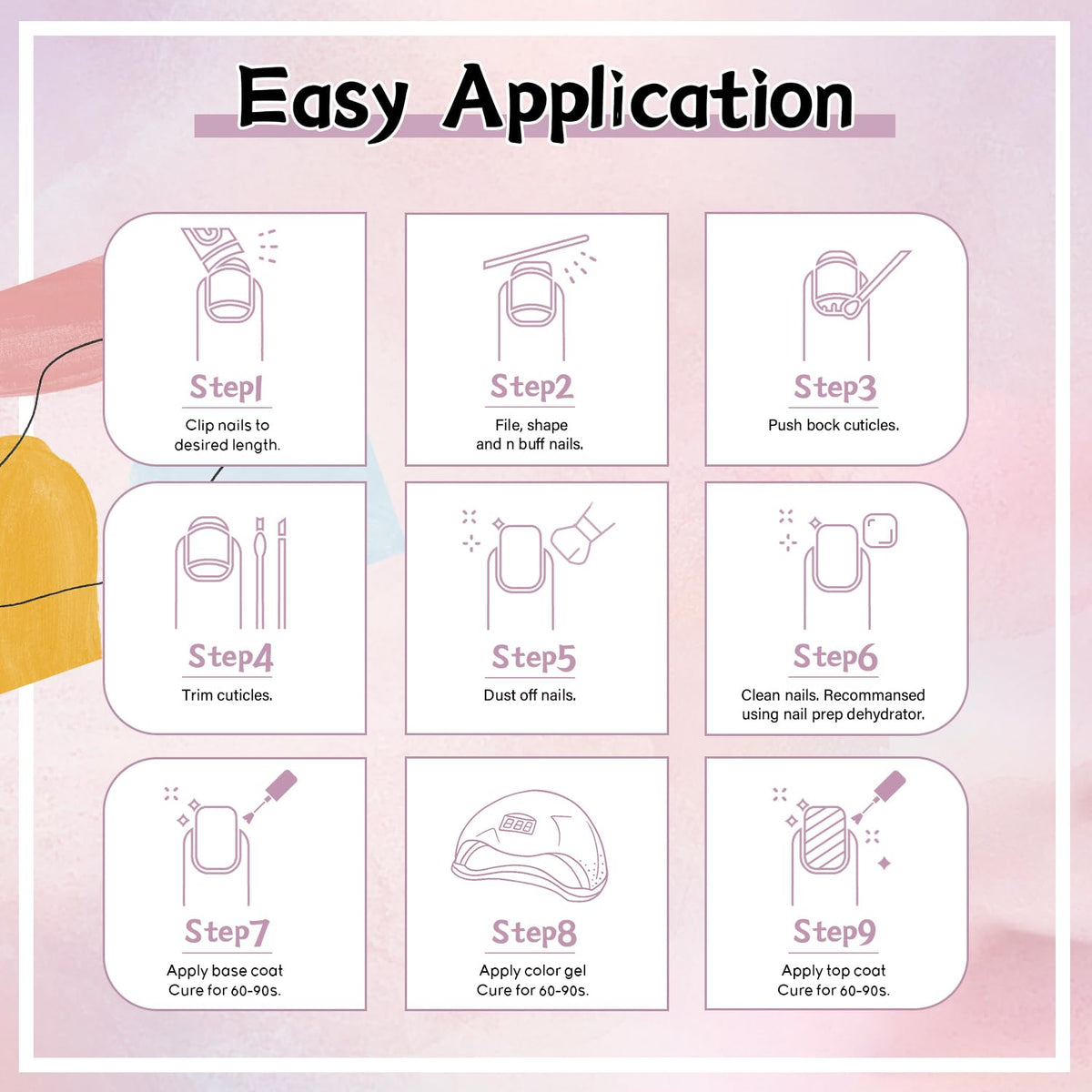 JEWHITENY salon-ready beginner set for home nail work