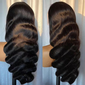 Jexazr wig supports middle or side part and high ponytail.