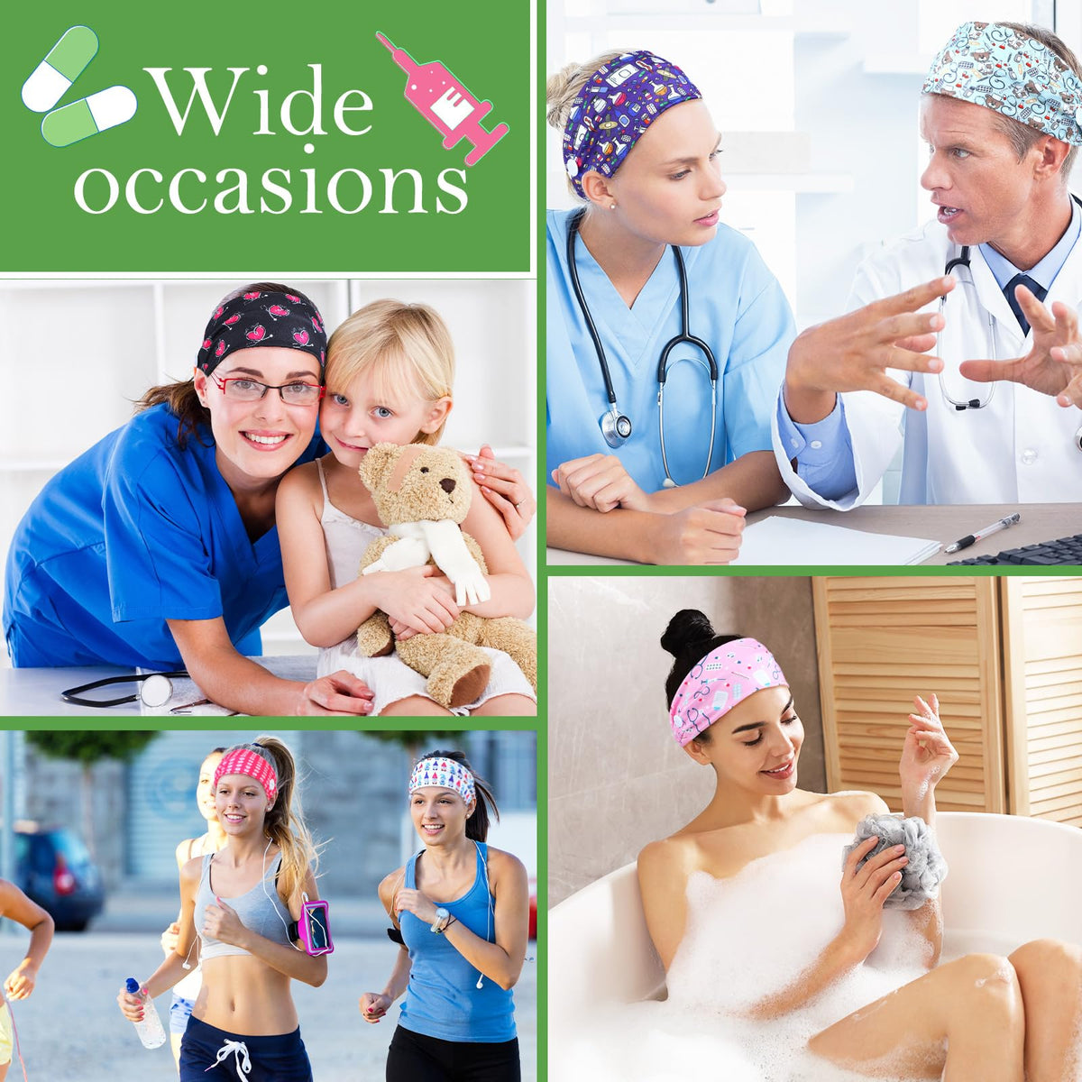 Jexine headbands help keep hair tidy during shifts