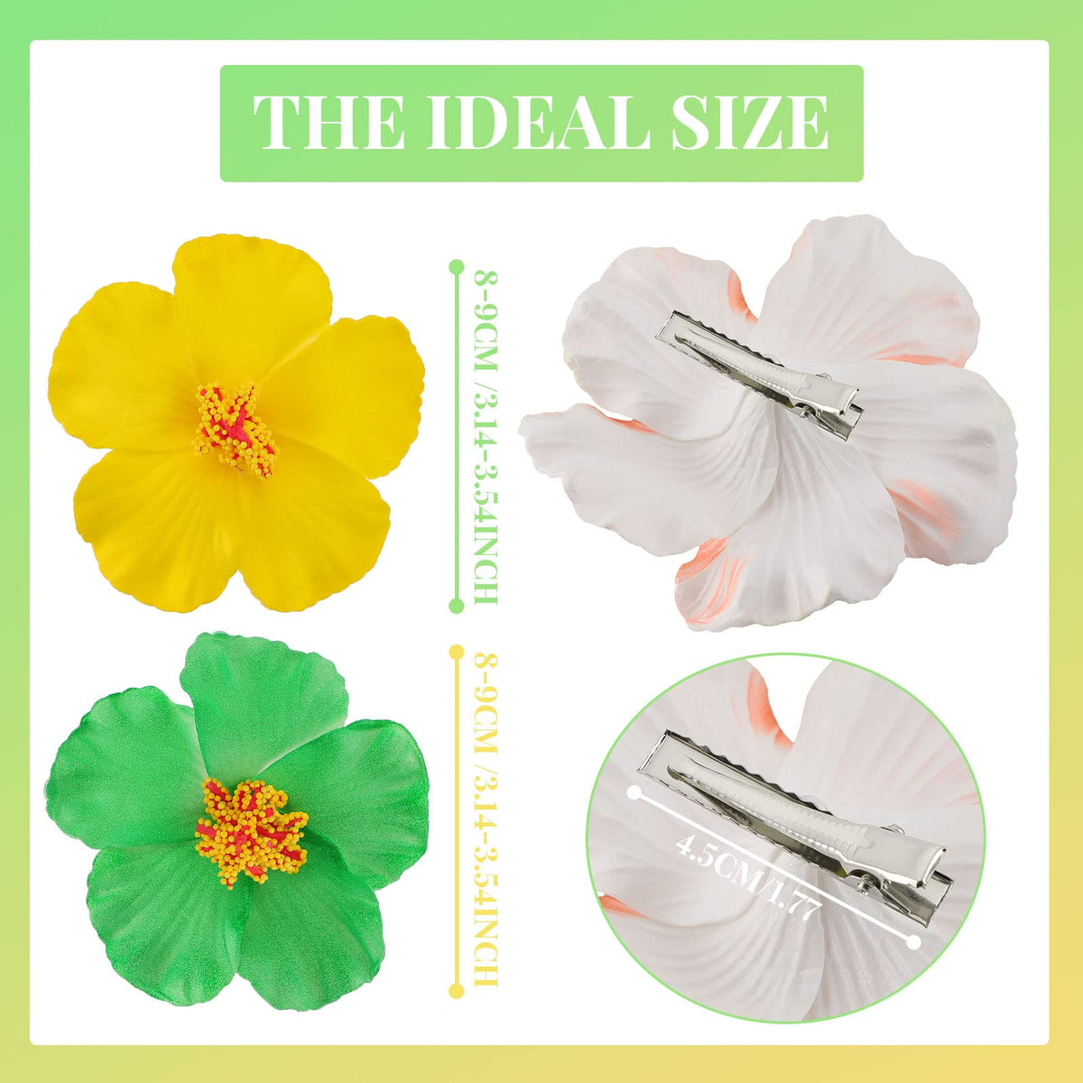 Jexine hibiscus foam hair clip red enhances tropical party styling and bridal ensembles.