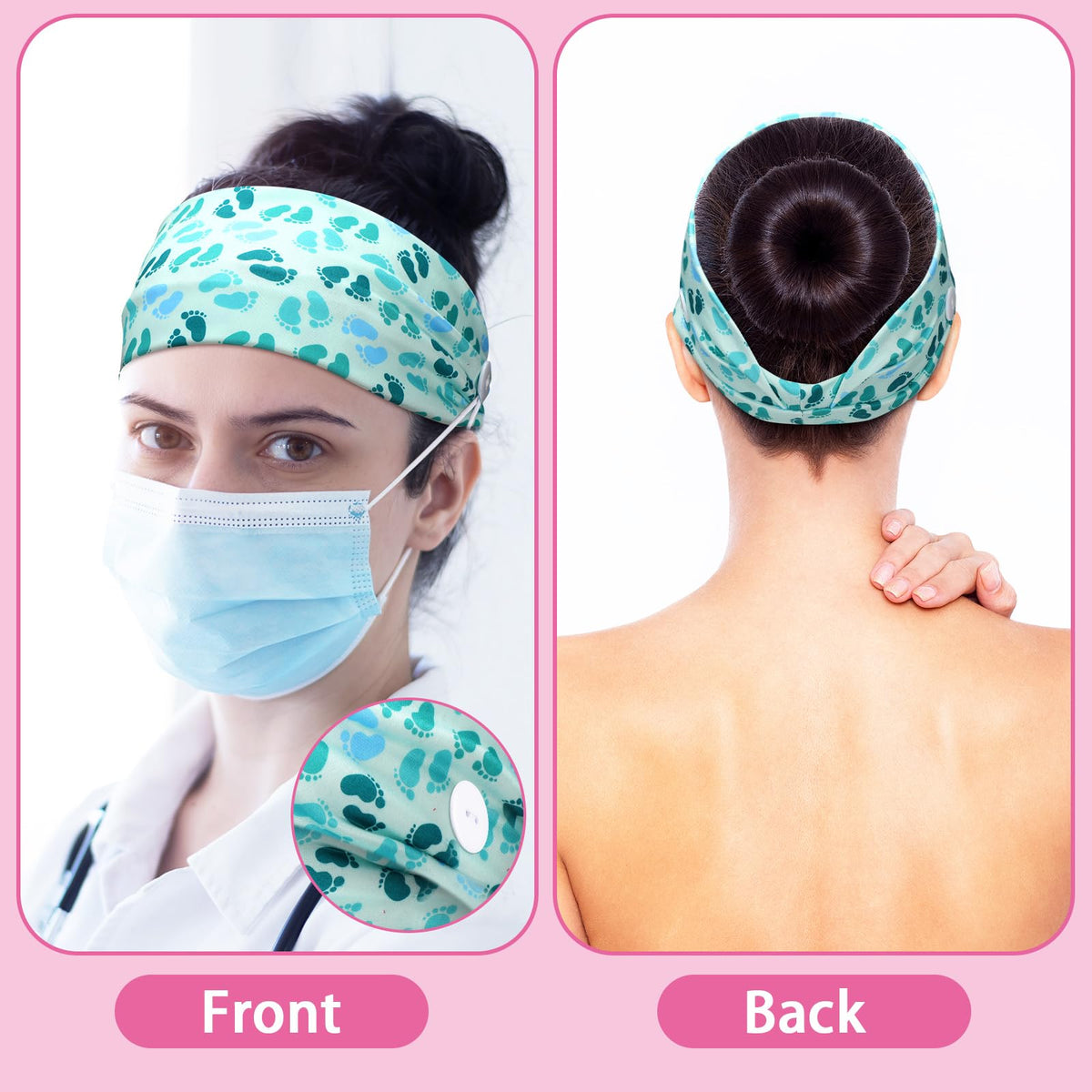 Jexine stripe headband fits daily wear and reduces ear pressure.
