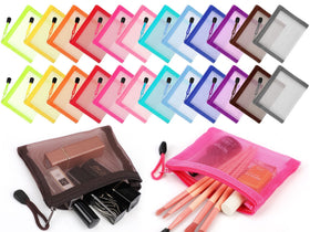 Jexine mini mesh bag lipstick organizer for quick, visible cosmetic access.
