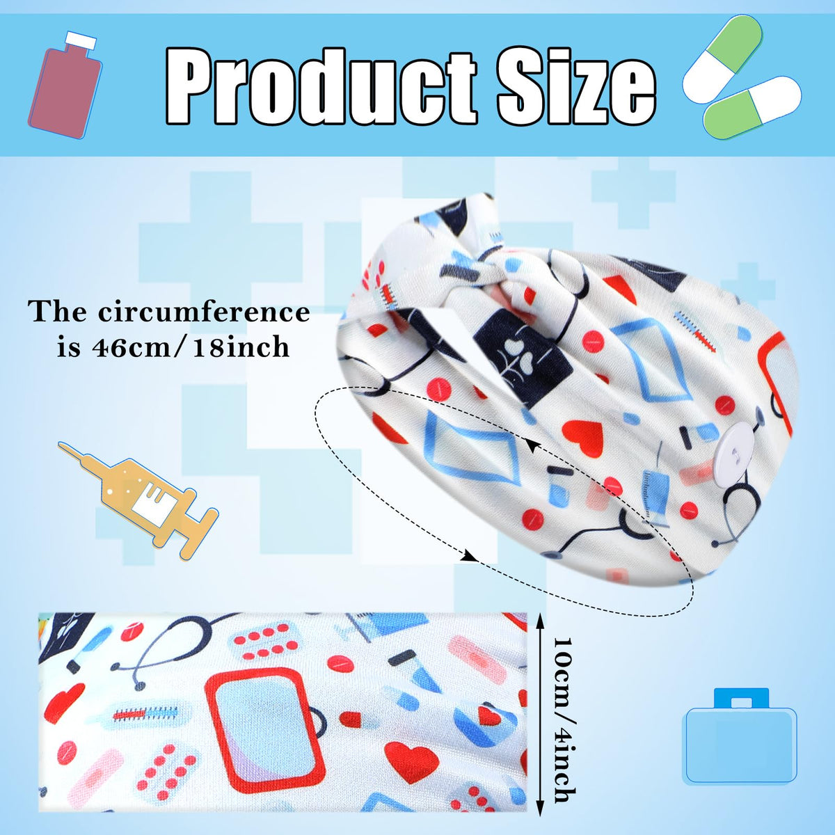 Jexine headbands in breathable polyester provide comfortable all-day wear