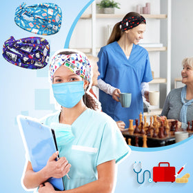 Jexine nurse headbands offer elastic non-slip fit during activities