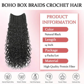Jexulora protein silk fiber braids 14inch soft sheen for realistic look