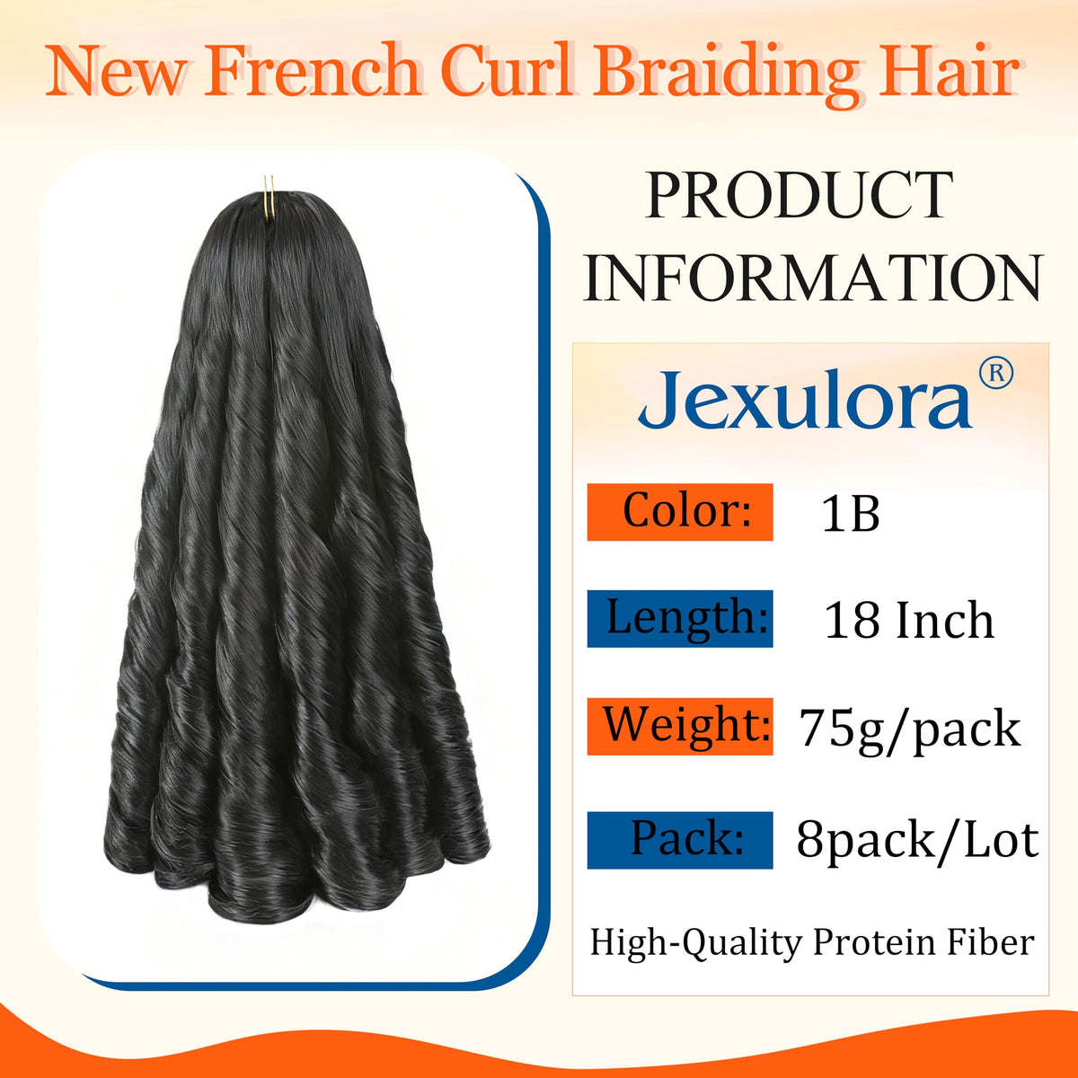 Jexulora silk-like fiber provides smooth texture and natural shine for braided looks.