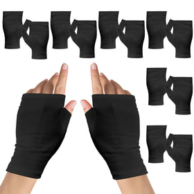 JFHNMLW cotton eczema gloves pack 6 in black for daily comfort and skin protection