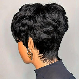 Jgzpfo Pixie Cut Wig breathable cap provides all-day comfort.