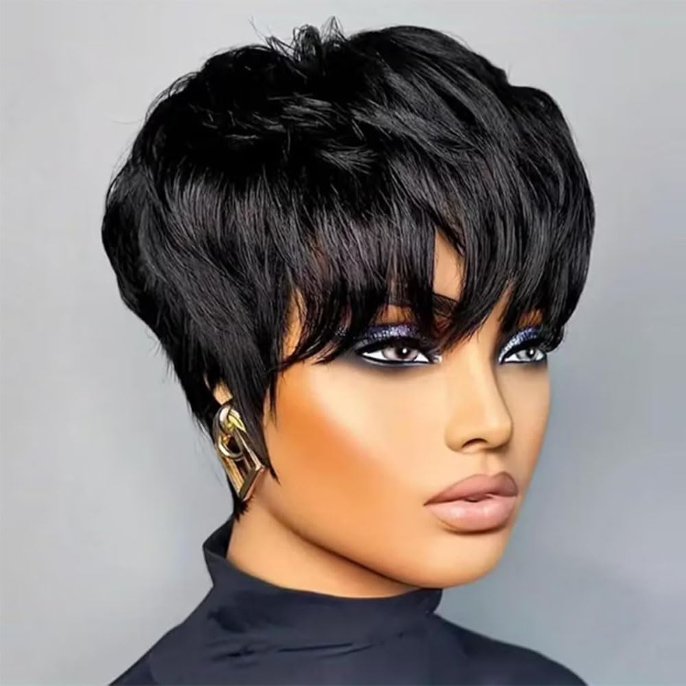 Jgzpfo Pixie Cut Wig natural shine and soft feel for effortless styling.