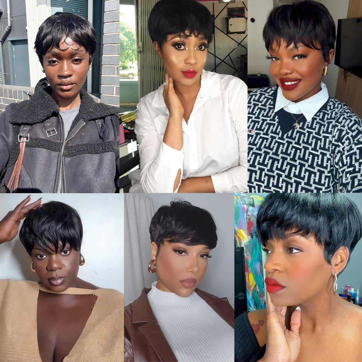 Jgzpfo Pixie Cut Wig short style on the go for daily looks.