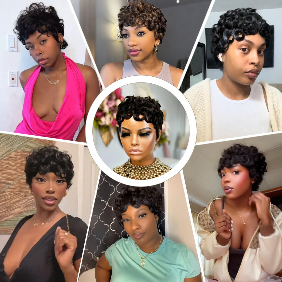 Jgzpfo Pixie Wig cap close-up for breathable comfortable wear