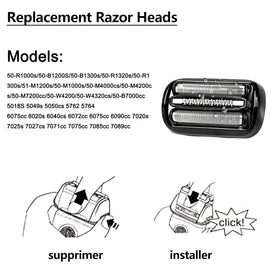 JIANCENGYU 53B foil and cutter compatible with Braun Series 5/6 for efficient trimming.