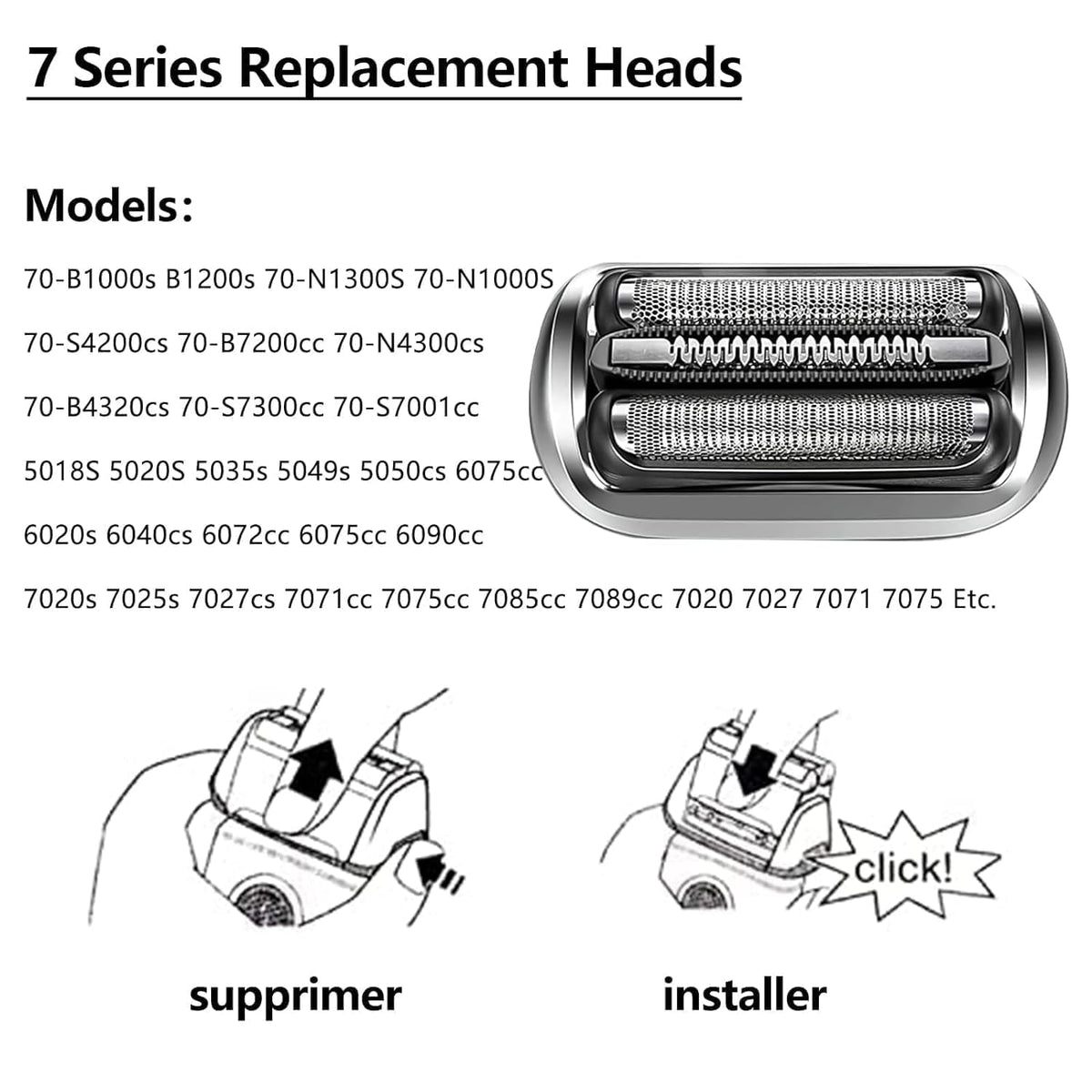 JIANCENGYU Braun Series 7 compatibility with 73S head for smoother passes.