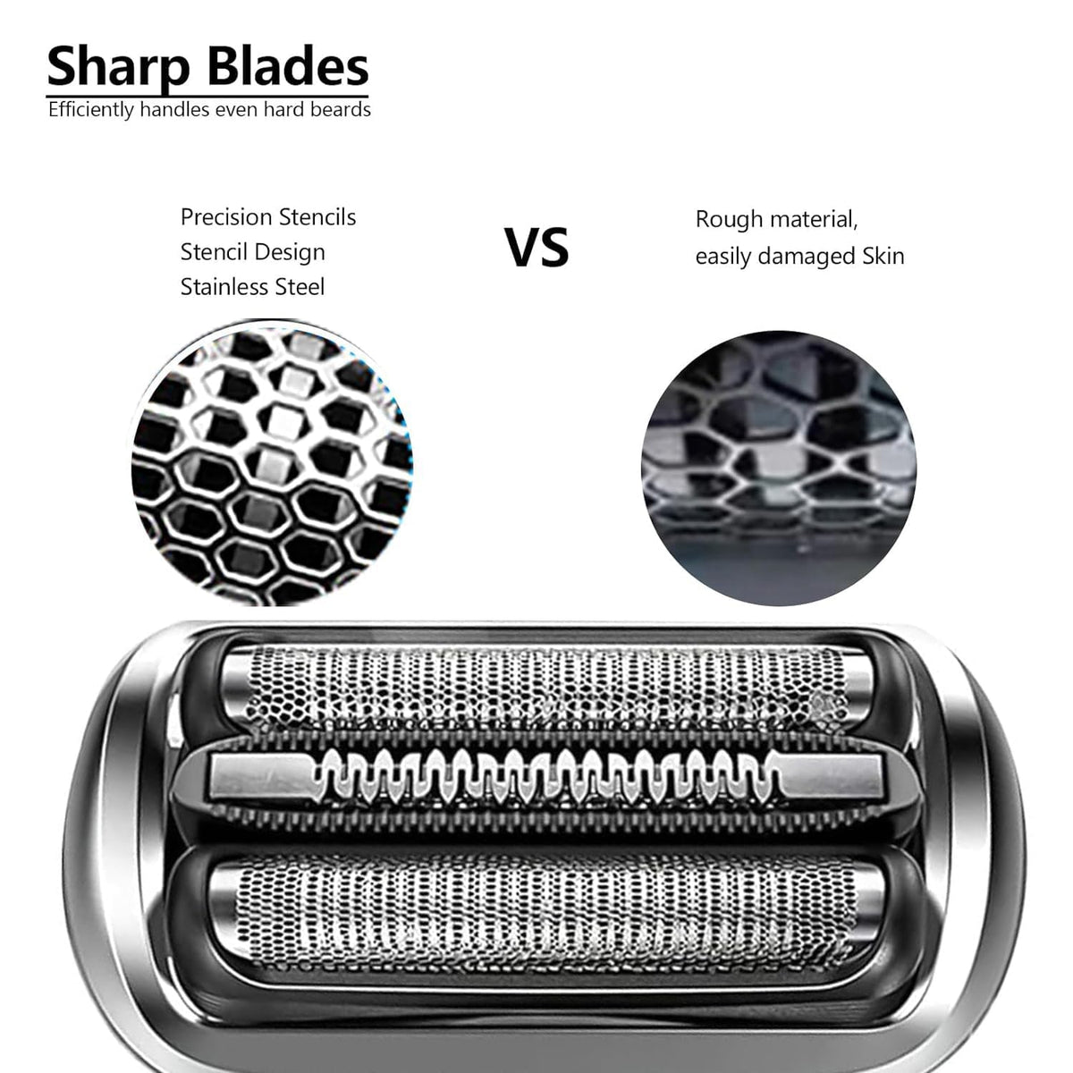 JIANCENGYU stainless steel mesh design 73S head provides skin-friendly contact.