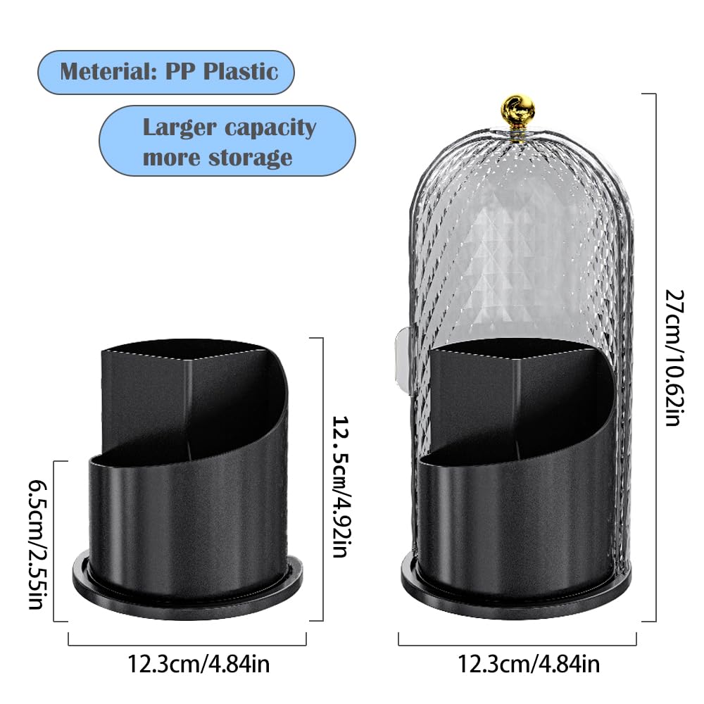 JIANGLAI 360-rotating makeup organizer enables quick access from any side.