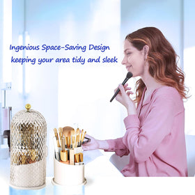 JIANGLAI vanity organizer fits on desktops and bathroom counters for tidy mornings.