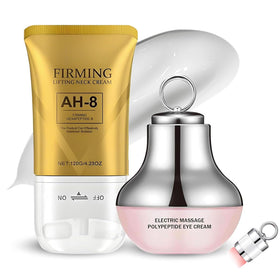 Jiangxin AH-8 neck cream dual roller for gentle lift and contouring.