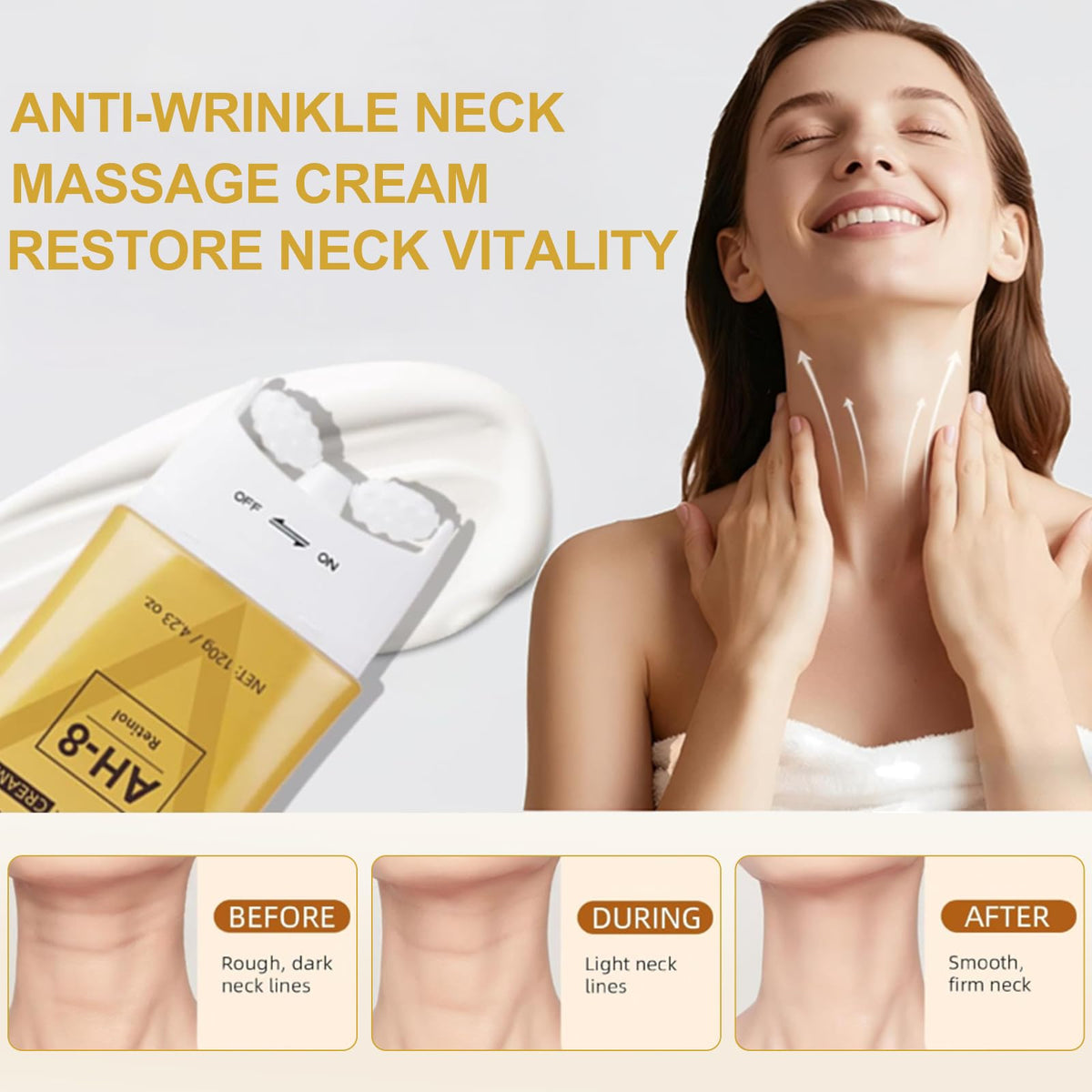 Jiangxin AH-8 neck cream roller head shown for massage and absorption.