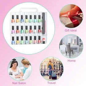JIASHENG adjustable-dividers-nail-polish-case fits long and short bottles